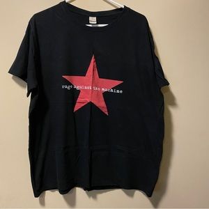 Black with red star Rage Against The Machine tshirt